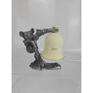 1982 Michael Ricker Pewter Koala Sculpture Porcelain Bell Signed Numbered Ltd‎
